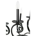 thumbnail image 6 of DecMode 43" x 40" Black Metal Scroll Antique Style 18 Light Chandelier, 1-Piece, 6 of 10
