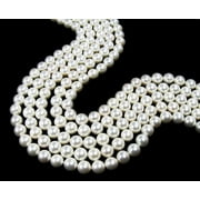 10mm 16" Strand White Shell Pearl Round Beads Genuine Gemstone Natural Jewelry Making