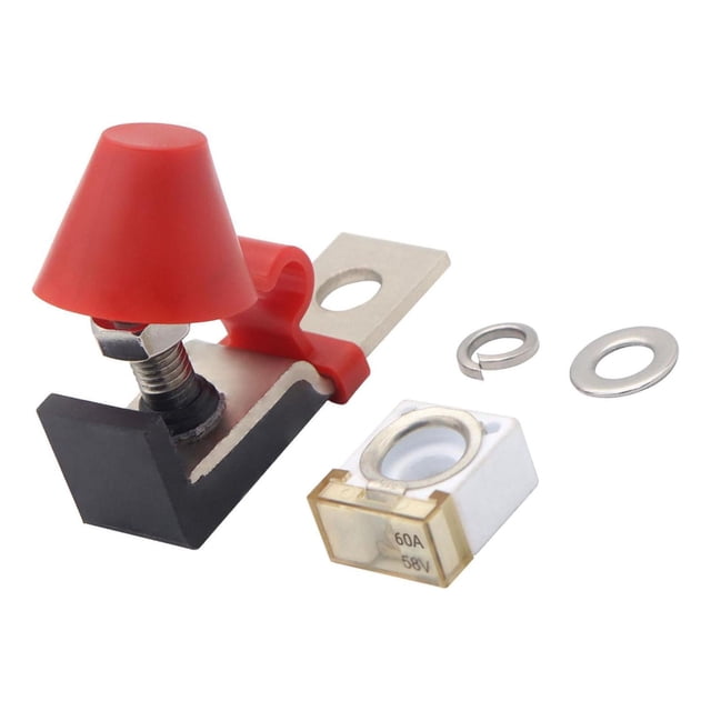 Transemion Marine Terminal Fuse Block for Boat Compact and Waterproof 60A 6.2 x 2 x 4.5cm 1Set