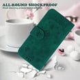 thumbnail image 4 of Nalacover for Google Pixel 6 Pro Wallet Case,Luxury Embossed Sun Flower Pattern PU Leather Soft TPU Magnetic Flip Folio Credit Card Holder Shockproof for Women Men Cover+Wrist Strap.Green, 4 of 13