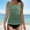 A_ Army Green, variant on Women's Push Up Padded Bikini Swimsuit Round Neck Solid Color Wireless Modest Two Piece Bathing Suit Set for Women Orange S