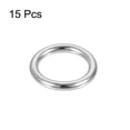 thumbnail image 3 of 20mm ID 3.8mm Thickness Metal O Ring Iron Silver Tone 15 Pack, 3 of 4
