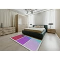 thumbnail image 5 of Ahgly Company Machine Washable Indoor Square Transitional Medium Violet Red Pink Area Rugs, 5' Square, 5 of 7