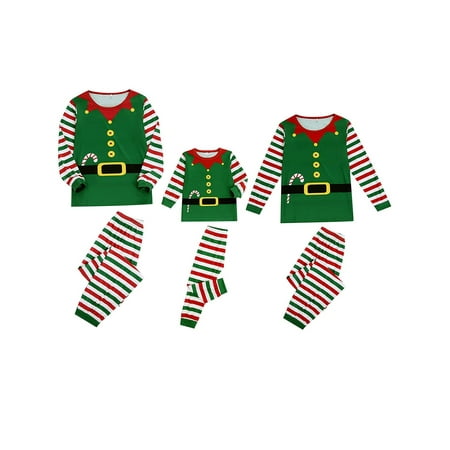 

Gwiyeopda Family Christmas Pajamas Set Parent-Child Long Sleeve Nightwear Sleepsuit Loungewear