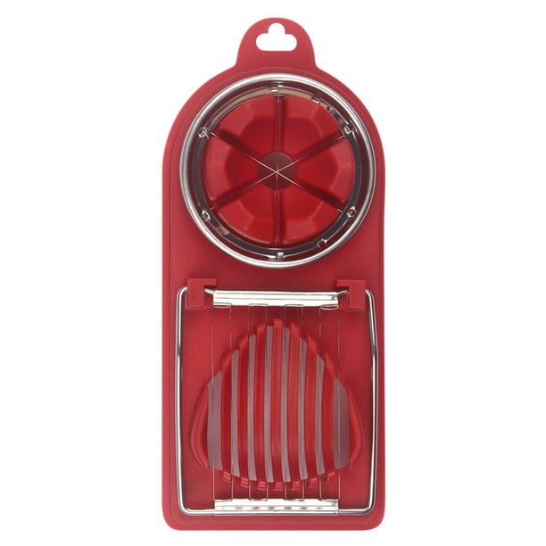 Fiudx Cortador de Acero Inoxidable, Rebanador, Cortador de Huevos Multifuncional, Herramientas para Cortar Frutas y Verduras, Utensilios de Cocina
