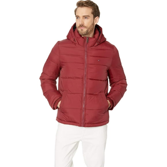 Chaqueta Tommy Hilfiger Classic con capucha Puffer Red para hombre