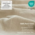 thumbnail image 4 of Simple&Opulence 100% Linen Sheet Set with Embroidery Washed - 3 Pieces (1 Flat Sheet & 1 Fitted Sheet & 1 Pillowcase) Natural Flax Soft Bedding Breathable Farmhouse - Linen, Twin Size, 4 of 4