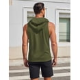 thumbnail image 5 of COOFANDY Men's Workout Tank Tops Sleeveless Hooded Gym Shirts Cotton Bodybuilding Cut Off Muscle Shirts, 5 of 6