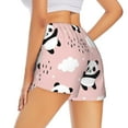 thumbnail image 3 of Disketp Panda Print Women's Shorts Workout Shorts for Athletic Gym Running Shorts with Phone Pockets Large, 3 of 8