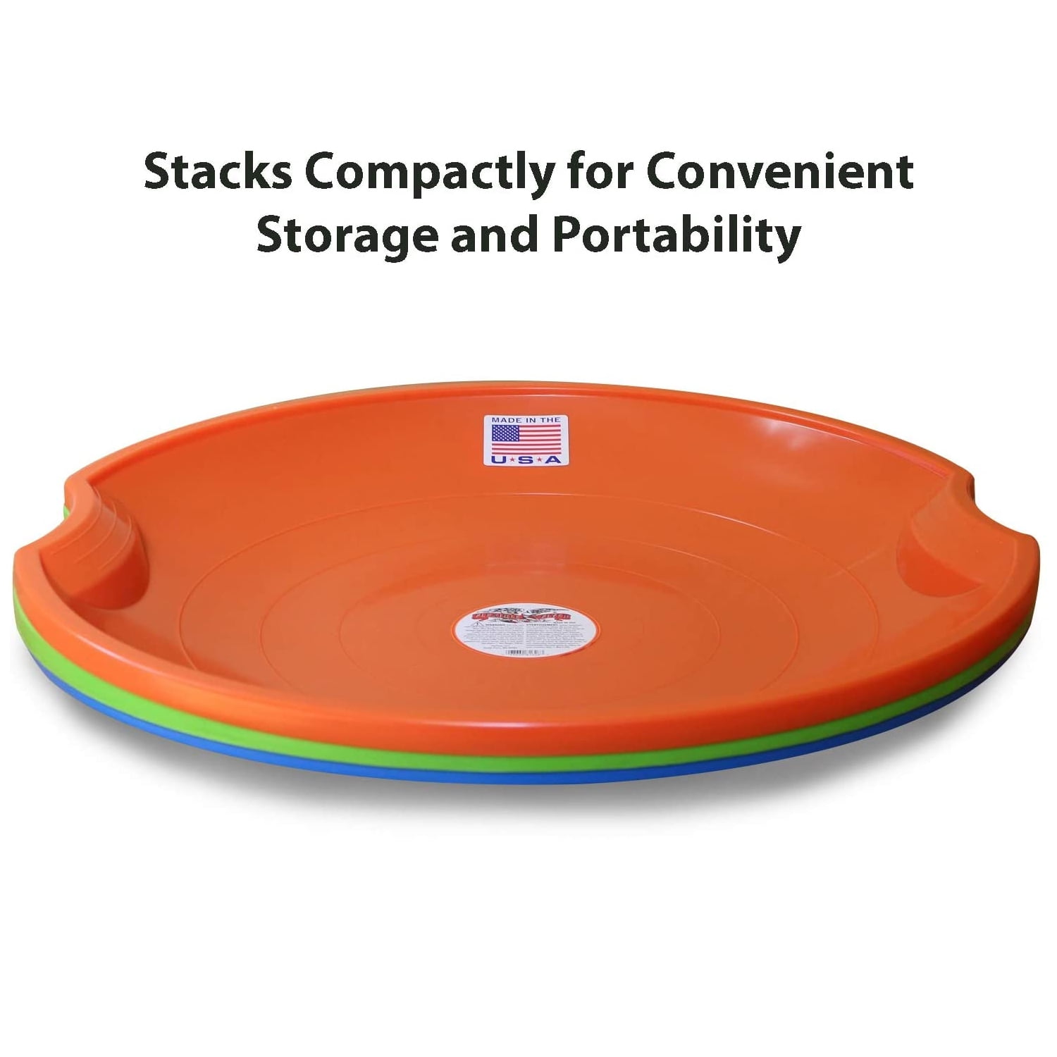 Paricon Flexible Flyer Flying Saucer Snow, 26 In Diameter, Orange (3 Pack)