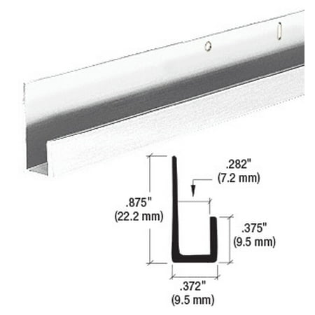 

CRL D636P Polished 1/4 Standard Aluminum J-Channel 144 Stock Length