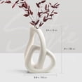 thumbnail image 5 of Modern White Ceramic Vase, Home Decoration Aesthetics, Bohemian Decorative Vase, Bouquet PAMPAS Grass, Living Room Bedroom Kitchen Minimalist Decoration, 5 of 14