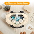 thumbnail image 6 of Baby Diaper Backpack with Changing Pad, Diaper Bag Backpack with 13 Pockets & Insulated Bottle Holders, Waterproof Travel Diaper Bag for Mom and Dad, Black Brown, 6 of 9