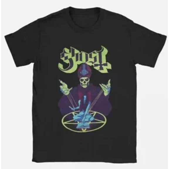 RARE Ghost Band T Shirt Men Pure Cotton Fashion for Male T-Shirts Crew Neck Tees