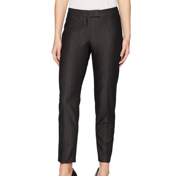 Anne Klein - Anne Klein NEW Black Womens Size 4 Tab Front Ankle Slim Fit Dress Pants - Walmart