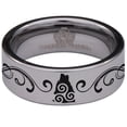 thumbnail image 2 of Wolf Swirls Tungsten Carbide Ring, 2 of 9