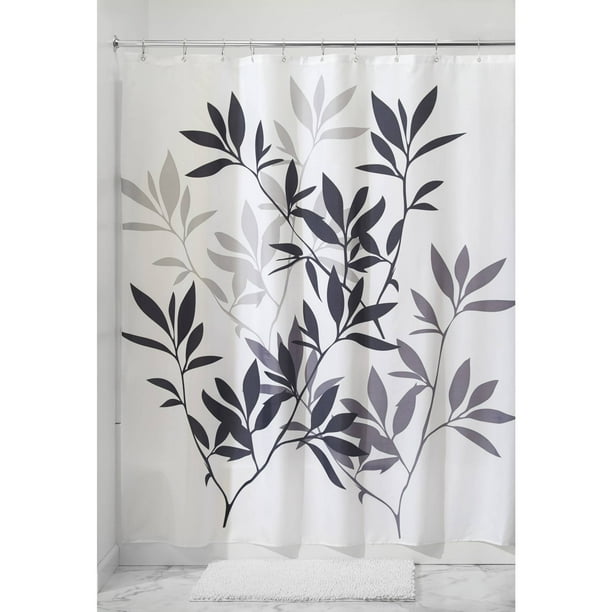 InterDesign-Leaves-Fabric-Shower-Curtain,-Long-72