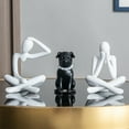 thumbnail image 2 of 2PCS Thinker Statue Office Decor Desk Decor, Abstract Decor Art Sculpture Ornament Coffee Table Decor Bookshelf Decor Modern Home Decor Home Decorations for Living Room, 2 of 5