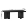 thumbnail image 5 of Evelyn&Zoe Modern Easy Assembly Medium Density Fiberboard Coffe Table, Black Grain, 5 of 7