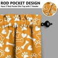 thumbnail image 5 of Dog Print Kitchen Curtains 36 Inch Short - 3 Panel Set, Cute Puppy & Floral Design, Rod Pocket Pet Lover Curtains 100% Polyester, Paw & Bone Pattern for Kitchen, Living Room, Bedroom, Easy Wash, 5 of 6