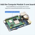 thumbnail image 5 of Placa Base CM5 (B) para Compute Module 5: Placa de Expansión CM5-IO-BASE-B para Compute Module 5 Lite/EMMC, 5 of 5