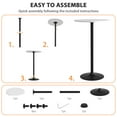 thumbnail image 6 of CL.HPAHKL Round Bar Tables, 40 In Height Pub Tables Bar Height with Solid Top and Sturdy Metal Base Small Bistro Table with Non-Slip Base Tall Cocktail Tables for Parties Small Spaces (1, White), 6 of 10