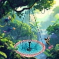 thumbnail image 6 of 2-in-1 Solar Powered Hanging Bird Feeder and Birdbath, Floating Outdoor Garden Water Fountain with Circulating Pump, Eco-Friendly Wildlife Attractor for Patio, Lawn, and Backyard, 6 of 7
