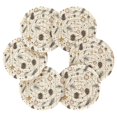 thumbnail image 2 of 6 Pcs Drink Coasters with Holder 3.94in Woven Coasters for Drinks Hanging Clocks and Pine Cones Coaster Set for Protection Table, 2 of 7