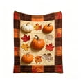 thumbnail image 2 of ShengapQ Autumns Thanksgiving Flannel Throw Blanket, Cute Fall Patterns, Warm Lightweight Cover for Sofa Bed Camping, Decorative Plush Blanket for Fall Decor, 39×28in, 2 of 8