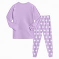 thumbnail image 5 of Gubotare Girls Pajamas Sets Little & Little Girls Pajama 2-Piece Pants Winter PJ Set Size 6-7 (Purple,6-7 Years), 5 of 8