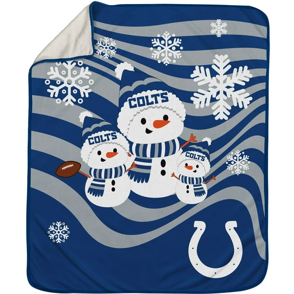 Indianapolis Colts 60'' x 70'' Snowman Sherpa Holiday Throw Blanket