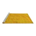 thumbnail image 2 of Ahgly Company Machine Washable Indoor Square Abstract Yellow Modern Area Rugs, 8' Square, 2 of 4