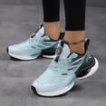 thumbnail image 3 of Dakaela Women's Road Running Shoes Non Slip Ladies Walking Chunky Platform Sneakers for Workout Gym Athletic Jogging Blue 8.5, 3 of 7