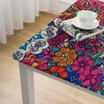 thumbnail image 4 of BANET Boho Flower Tablecloth  Square, Durable Table Cover for Kitchen Dining Room, Holiday Tablecloth for Party Dinner white, 4 of 7