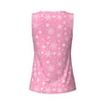 thumbnail image 5 of Picia Snowflake pink backgrounds Pattern Women's Workout Tank Top,Breathable Activewear,Slim Fit Athletic Top,Versatile Workout Moisture-wicking top-X-Large, 5 of 9
