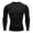 Black, variant on Gym Men Shirts White Long Sleeve Tops Muscle Stretch Crew Neck Cycling Skinny Mens Classic T-Shirt