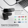 thumbnail image 3 of 1080P HD Webcam with Microphone, 120° View, Plug & Play, Streaming Computer Webcam for Laptop/Desktop/Mac/TV, USB Camera for Video Calls, Conferences, Gaming, 3 of 10