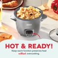 thumbnail image 3 of Dash Mini Rice Cooker Steamer with Removable Nonstick Pot, Keep Warm Function & Recipe Guide, .5 Quart, for Soups, Stews, Grains & Oatmeal, Graphite, 3 of 6