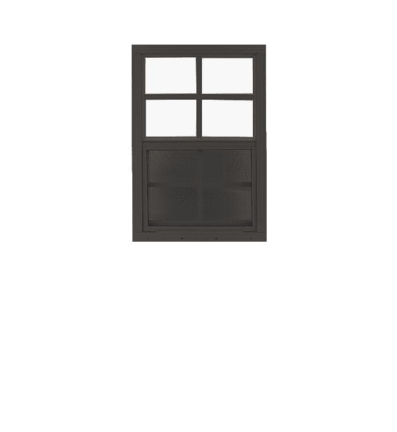 Shed Windows and More 12" x 18" Black Flush Mount Window Aluminum Frame