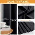 thumbnail image 4 of Chyhomenyc Black Blackout Curtains 63 Inches Long, Thermal Insulated Energy Saving Solid Soft Privacy Rod Pocket Window Curtains for Living Room Bedroom, Each 40Wx63L Inch, 2 Panels, 4 of 8