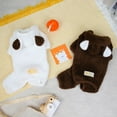 thumbnail image 6 of Yidarton Lovely Happy Bear Four-legged Velvet Warm Dog Clothes Autumn And Winter Teddy Fadou Bomei Pet Clothing  dark brown, 6 of 8