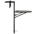 thumbnail image 5 of Indoor and Outdoor Rattan Decorative Plastic Foldable Balcony Table, Black, 5 of 8