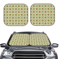 thumbnail image 2 of Goofa Daisies Flowers Pattern 2 Piece Car Windshield Sun Shade Foldable | Front Windshield Shade for Sun, Heat and UV Rays | Sunshade for Car Front Window-Medium, 2 of 7