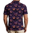 thumbnail image 5 of Halloween Shirts for Men Pumpkin Bat Graphic Henley Horror Tees Witch Hat Print Short Sleeve Funny Fashion T Shirt 2XL, 5 of 5