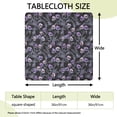 thumbnail image 2 of Skull Flower Halloween Pattern Square Fitted Tablecloth with Elastic Edge,Square Table Cover,Washable Elastic Table Cover for Home Kitchen Party Decor 36"x36", 2 of 6