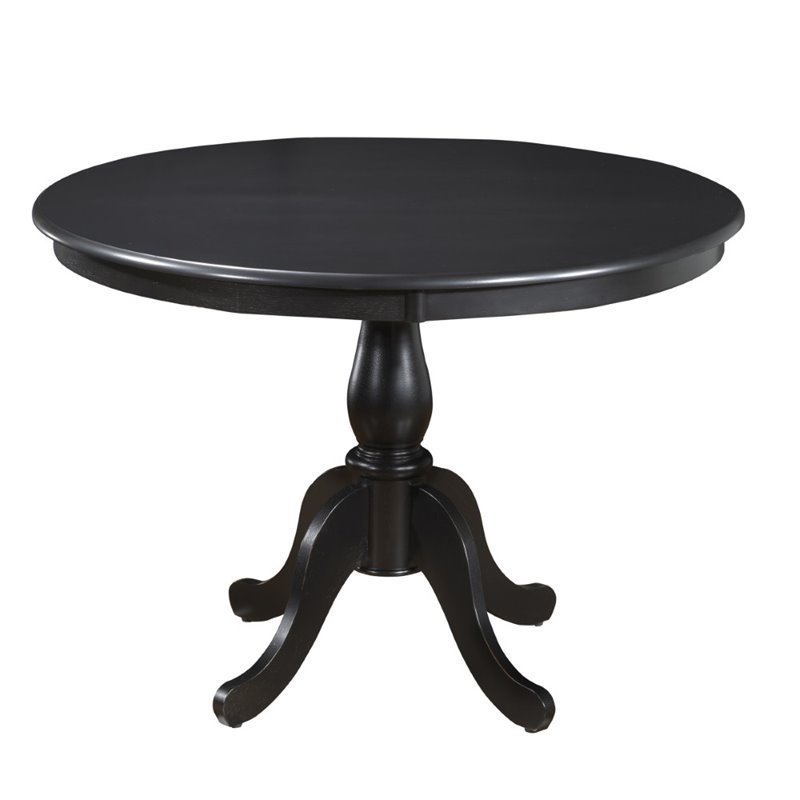 Carolina Classics Portland 42" Round Pedestal Table in Antique Black