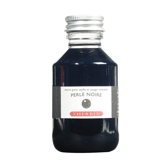 Herbin Fountain Pen Ink - 100ml Bottle - Perle Noire