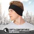 thumbnail image 2 of HESHENG Fleece Ear Warmers Headband Winter Ear Muffs for Men Women Kids in Cold Weather, Running Yoga Skiing Riding Bike Ear Cover, 2 of 7
