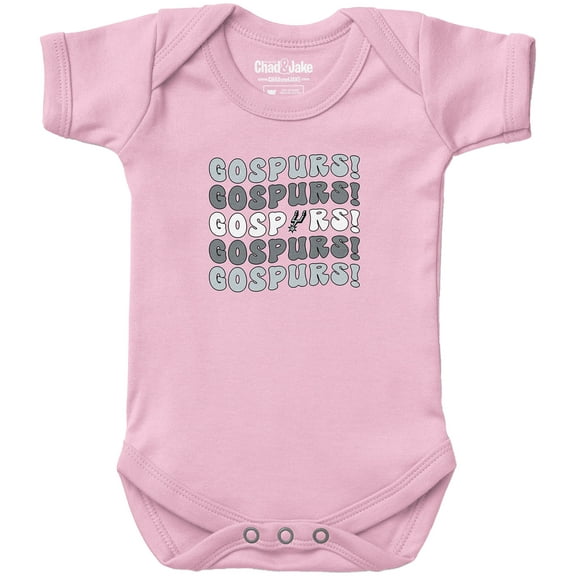 Newborn & Infant Chad & Jake  Light Pink San Antonio Spurs Groovy Bodysuit