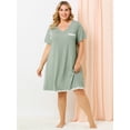 thumbnail image 3 of RoDe Dormir Camisón De Lunares ManCorDe Noche TalGrande PaMujer Verde XXL, 3 of 6